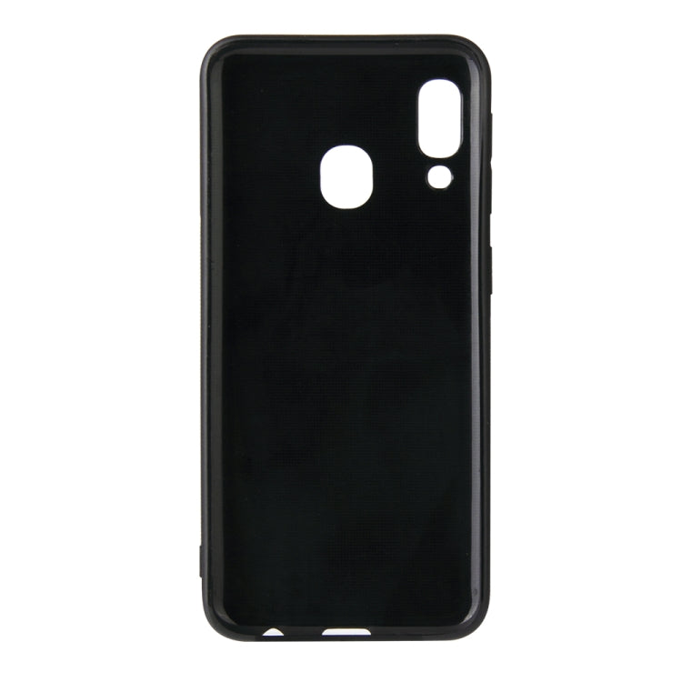 For Samsung Galaxy A20e Carbon Fiber Texture Shockproof TPU Protective Case