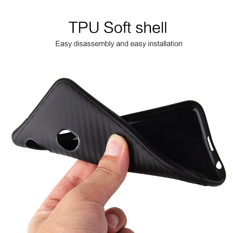 For Samsung Galaxy A20e Carbon Fiber Texture Shockproof TPU Protective Case