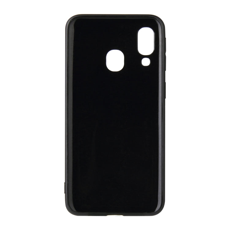 For Samsung Galaxy A40 Carbon Fiber Texture Shockproof TPU Protective Case