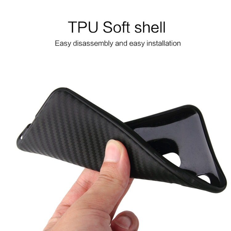 For Samsung Galaxy A40 Carbon Fiber Texture Shockproof TPU Protective Case
