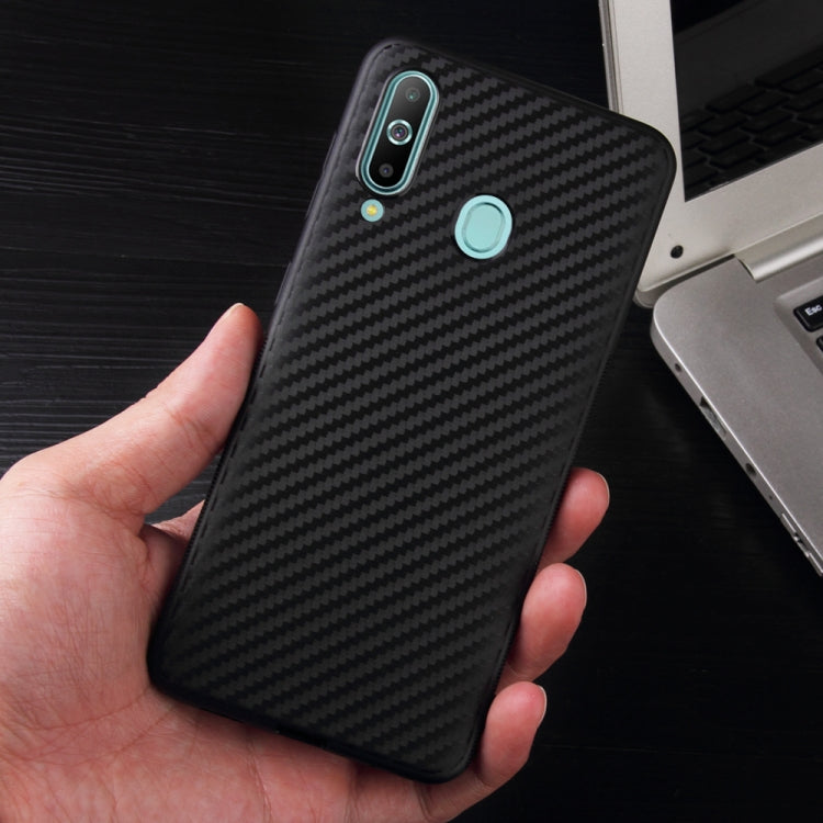 For Samsung Galaxy A60 Carbon Fiber Texture Shockproof TPU Protective Case