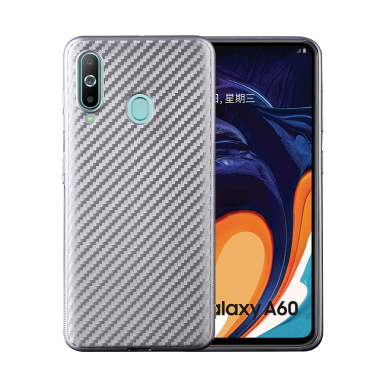 For Samsung Galaxy A60 Carbon Fiber Texture Shockproof TPU Protective Case