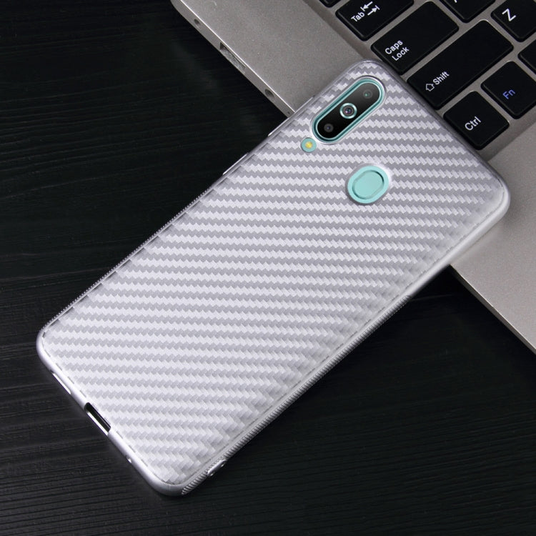 For Samsung Galaxy A60 Carbon Fiber Texture Shockproof TPU Protective Case