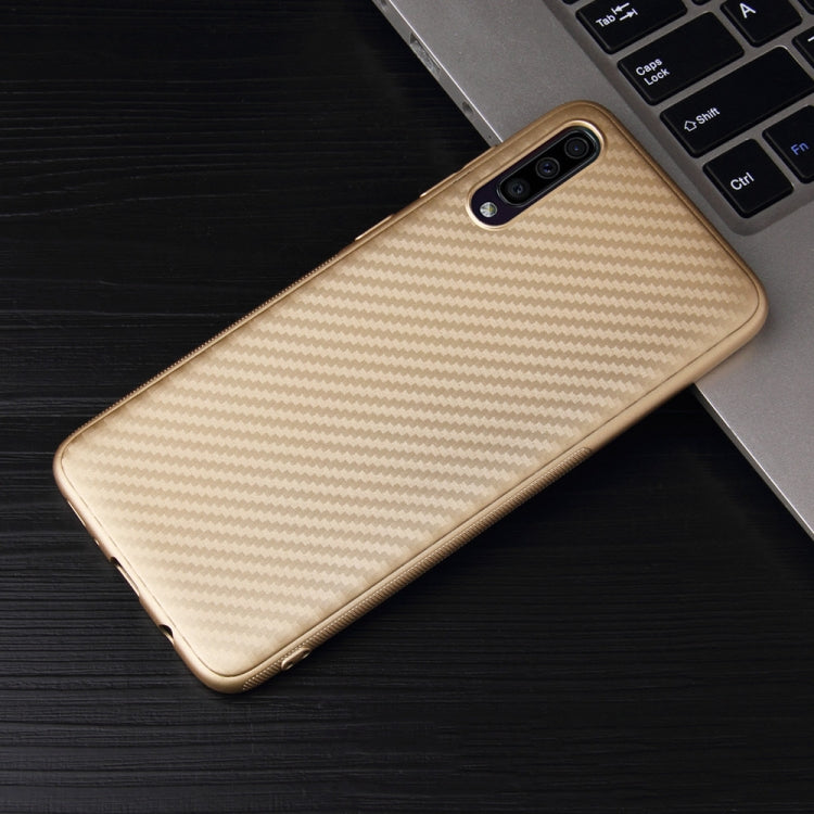For Samsung Galaxy A70 Carbon Fiber Texture Shockproof TPU Protective Case
