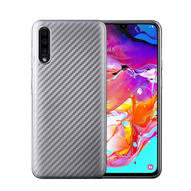 For Samsung Galaxy A70 Carbon Fiber Texture Shockproof TPU Protective Case
