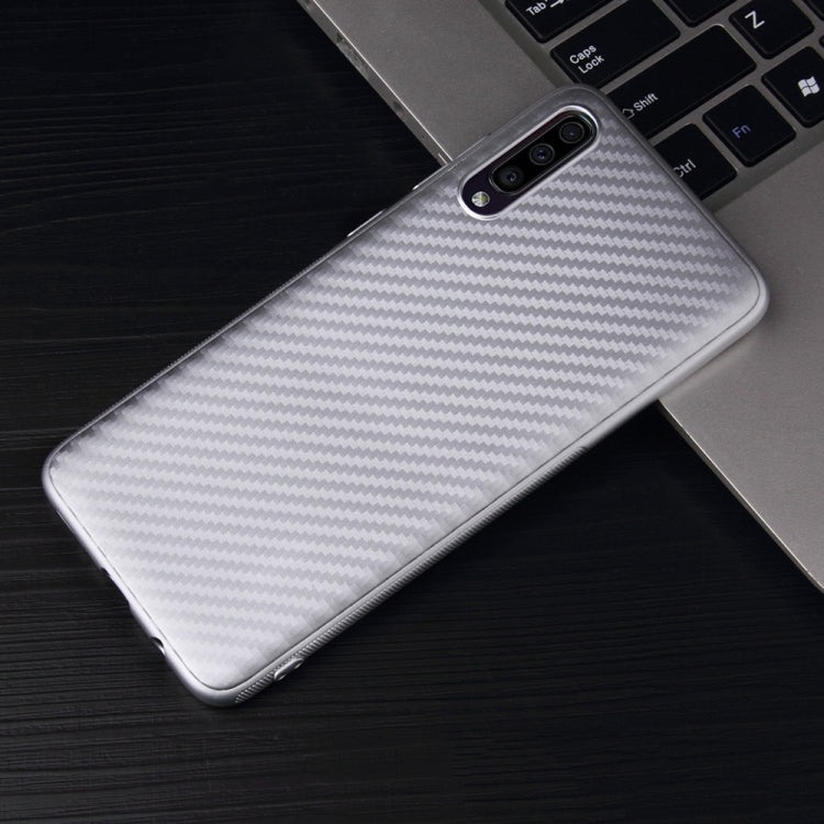 For Samsung Galaxy A70 Carbon Fiber Texture Shockproof TPU Protective Case