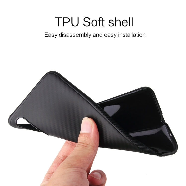 For Samsung Galaxy A70 Carbon Fiber Texture Shockproof TPU Protective Case