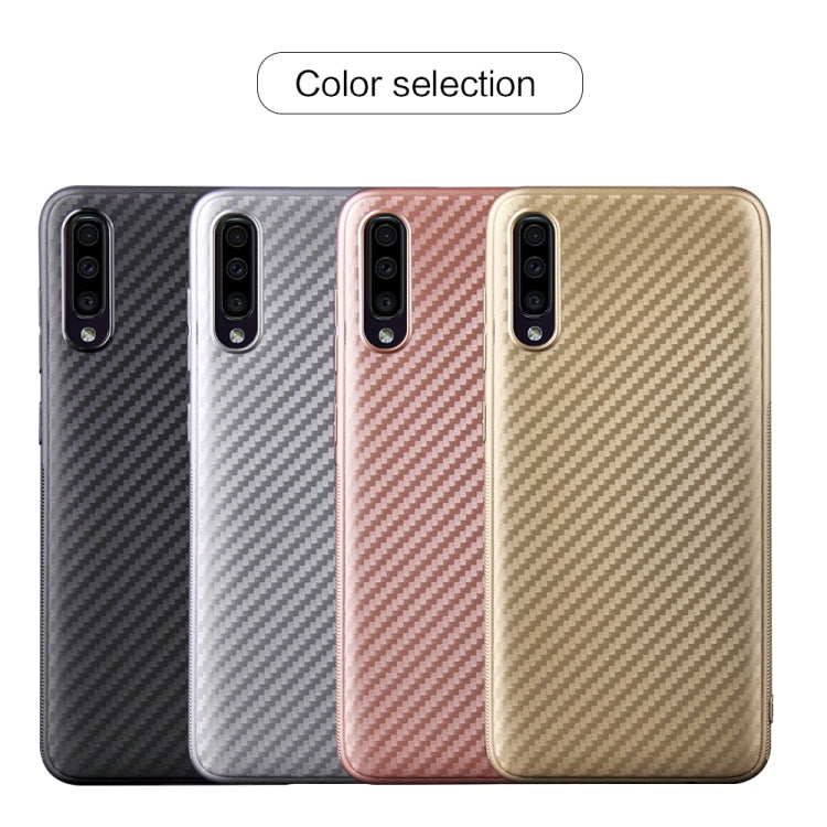 For Samsung Galaxy A70 Carbon Fiber Texture Shockproof TPU Protective Case