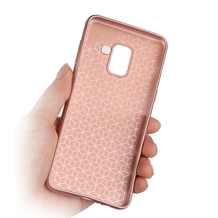 For Samsung Galaxy A8+ (2018) Carbon Fiber Texture Shockproof TPU Protective Case