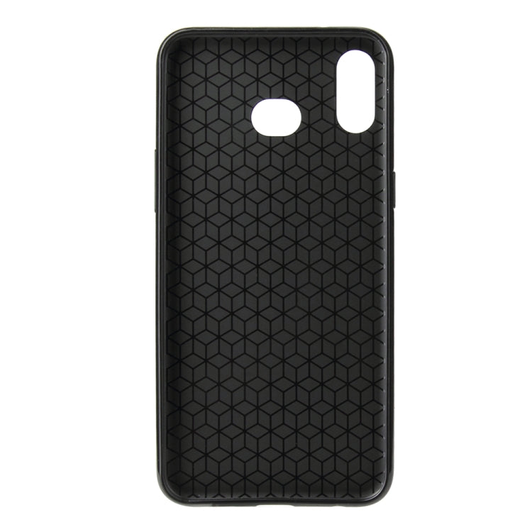 For Samsung Galaxy A6s Carbon Fiber Texture Shockproof TPU Protective Case