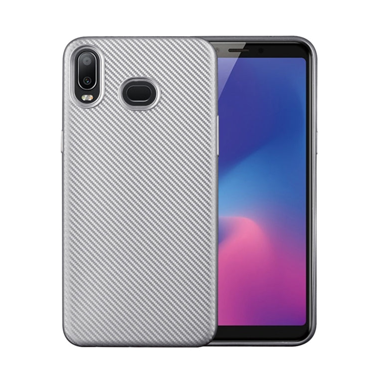 For Samsung Galaxy A6s Carbon Fiber Texture Shockproof TPU Protective Case
