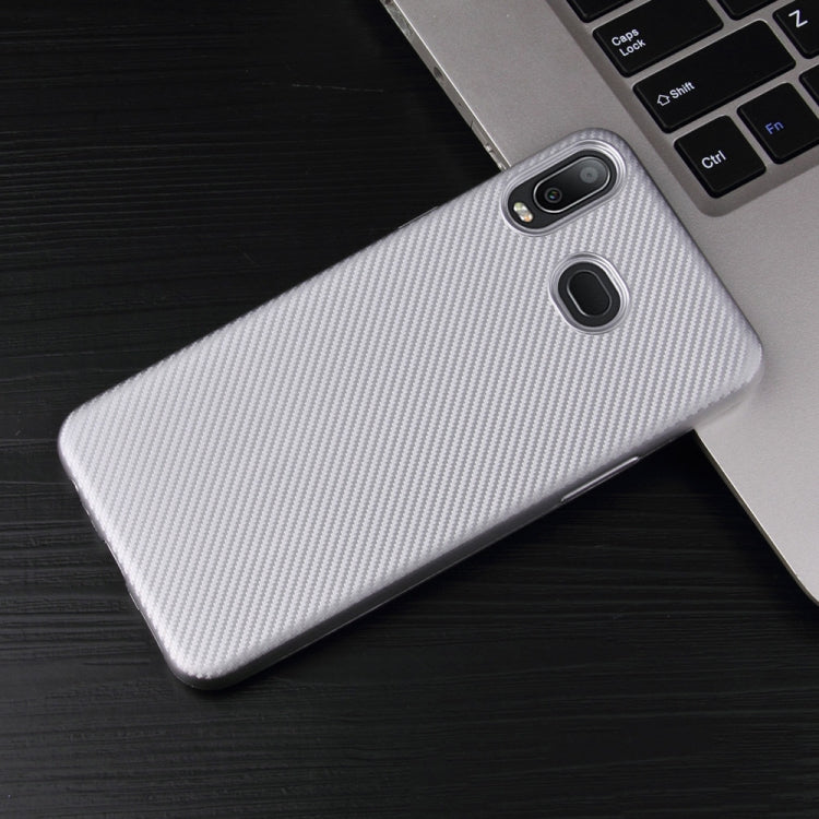 For Samsung Galaxy A6s Carbon Fiber Texture Shockproof TPU Protective Case
