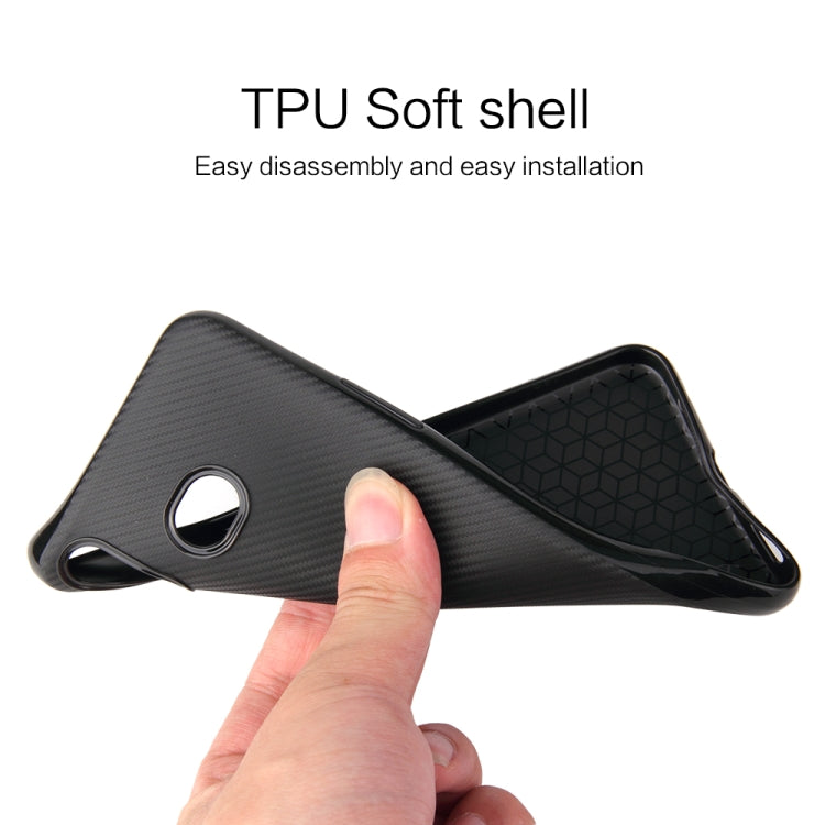 For Samsung Galaxy A6s Carbon Fiber Texture Shockproof TPU Protective Case