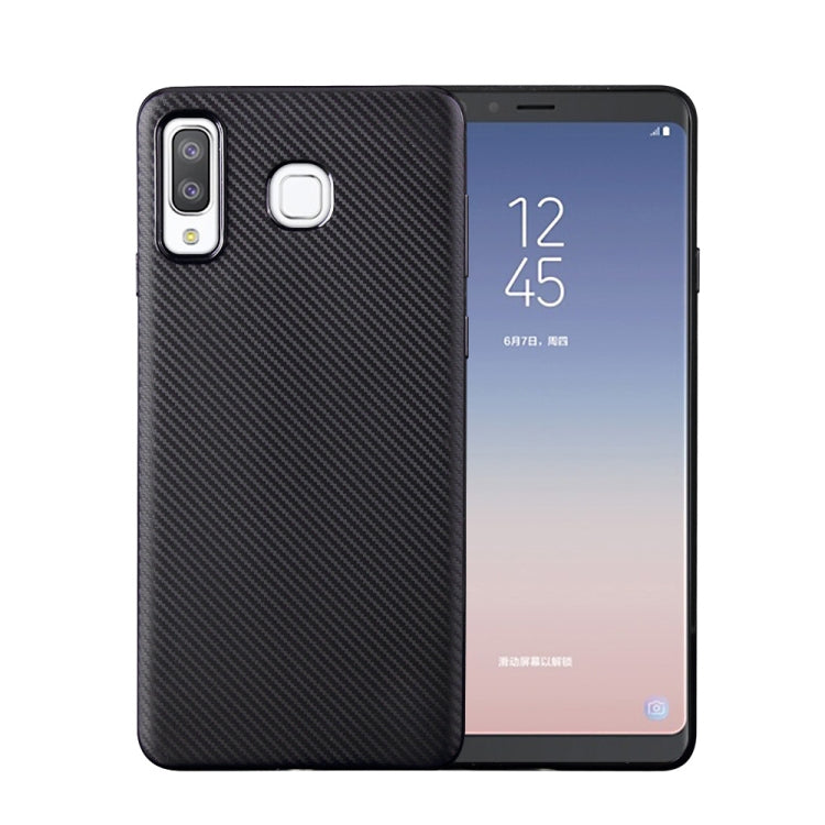 For Samsung Galaxy A8 Star Carbon Fiber Texture Shockproof TPU Protective Case
