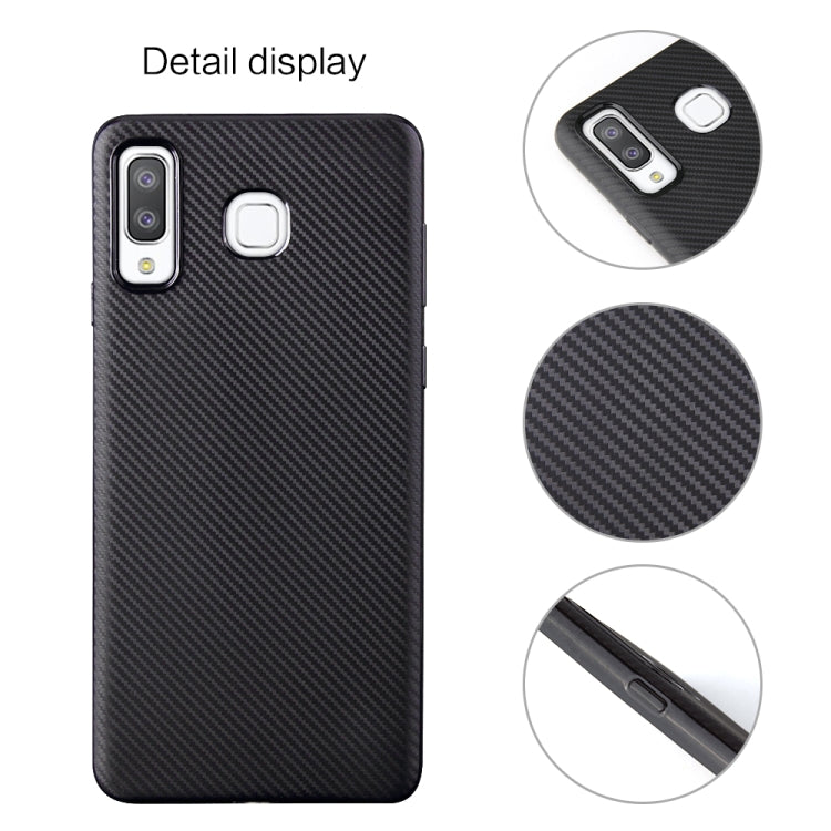 For Samsung Galaxy A8 Star Carbon Fiber Texture Shockproof TPU Protective Case