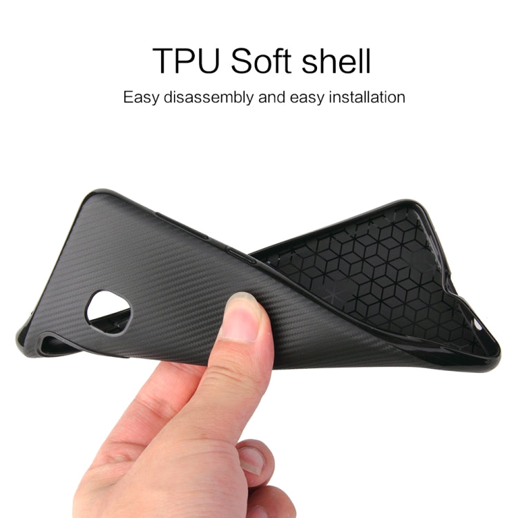 For Samsung Galaxy A8 Star Carbon Fiber Texture Shockproof TPU Protective Case
