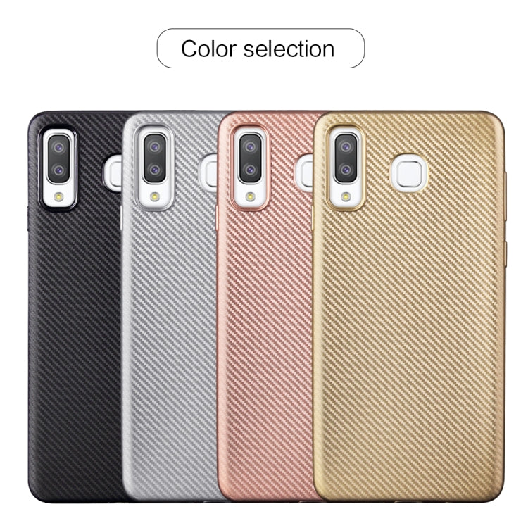 For Samsung Galaxy A8 Star Carbon Fiber Texture Shockproof TPU Protective Case