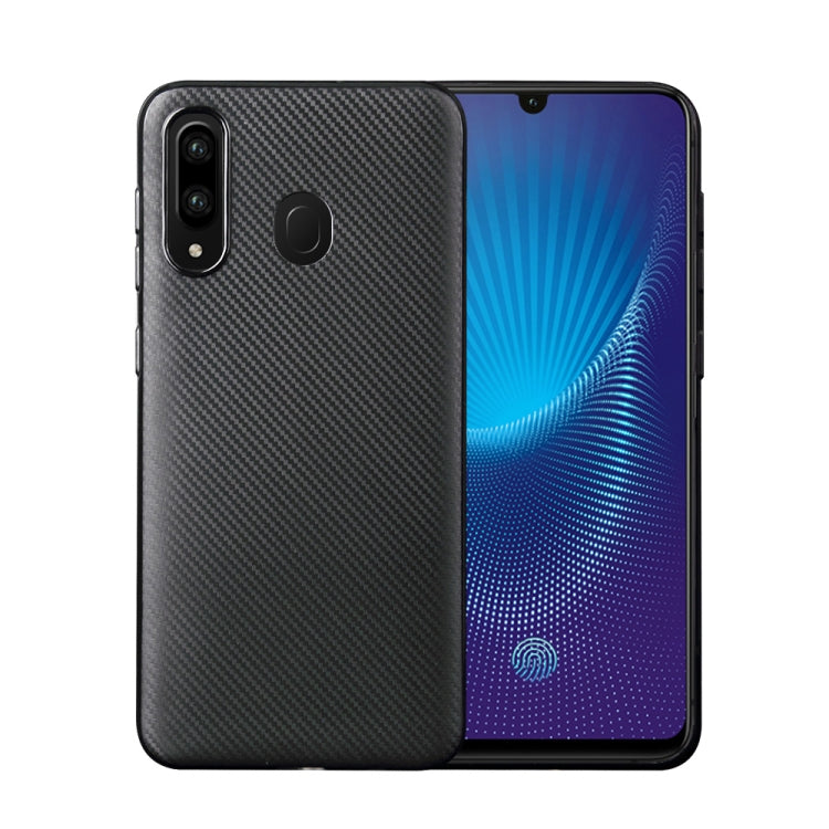 For Samsung Galaxy A30 Carbon Fiber Texture Shockproof TPU Protective Case