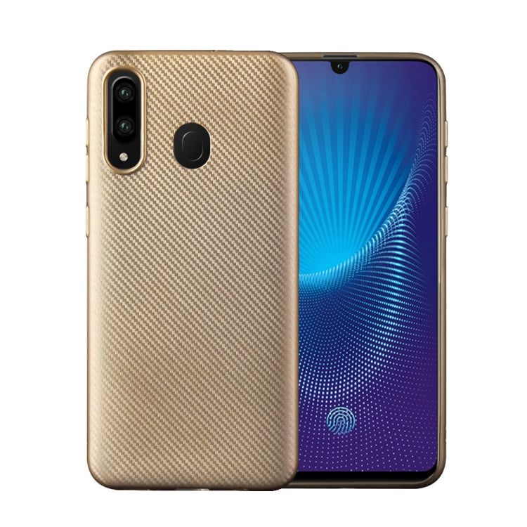 For Samsung Galaxy A30 Carbon Fiber Texture Shockproof TPU Protective Case