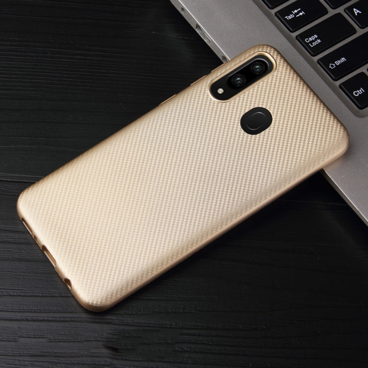 For Samsung Galaxy A30 Carbon Fiber Texture Shockproof TPU Protective Case