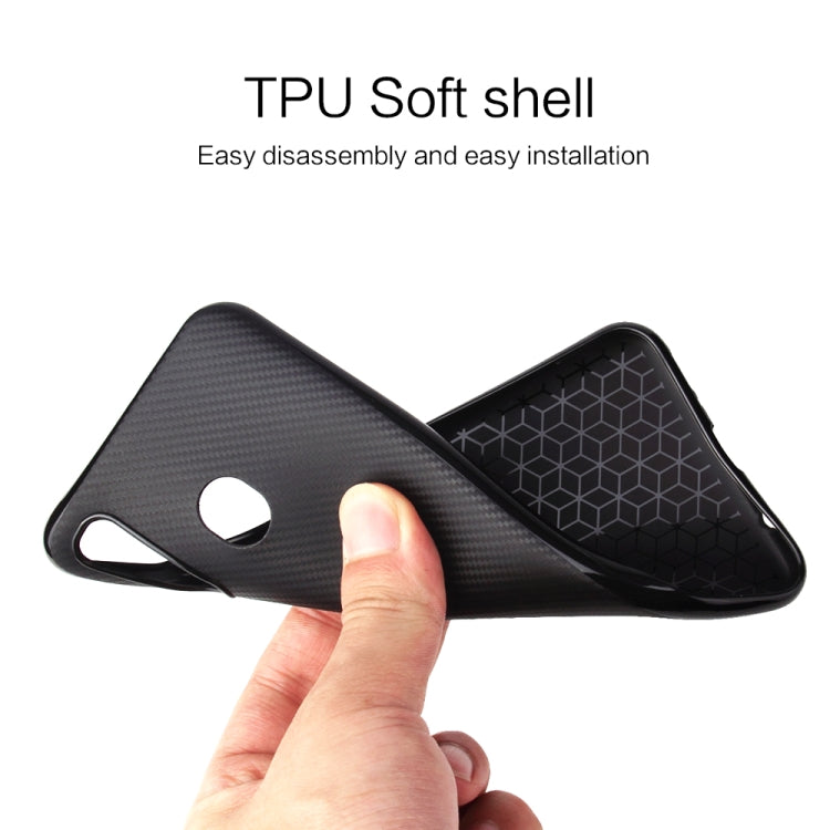 For Samsung Galaxy A30 Carbon Fiber Texture Shockproof TPU Protective Case