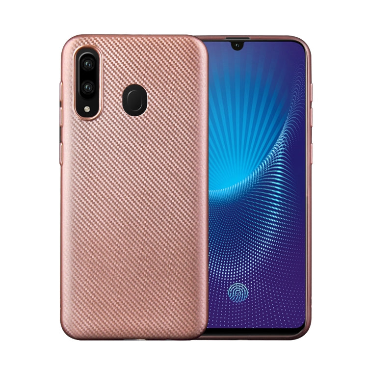 For Samsung Galaxy A30 Carbon Fiber Texture Shockproof TPU Protective Case