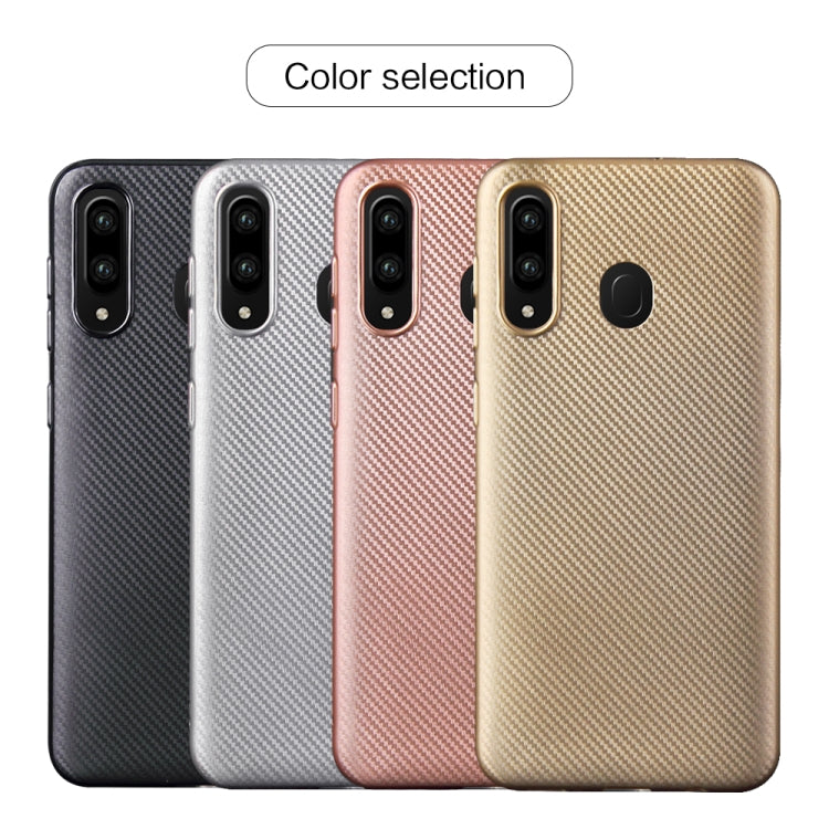 For Samsung Galaxy A30 Carbon Fiber Texture Shockproof TPU Protective Case