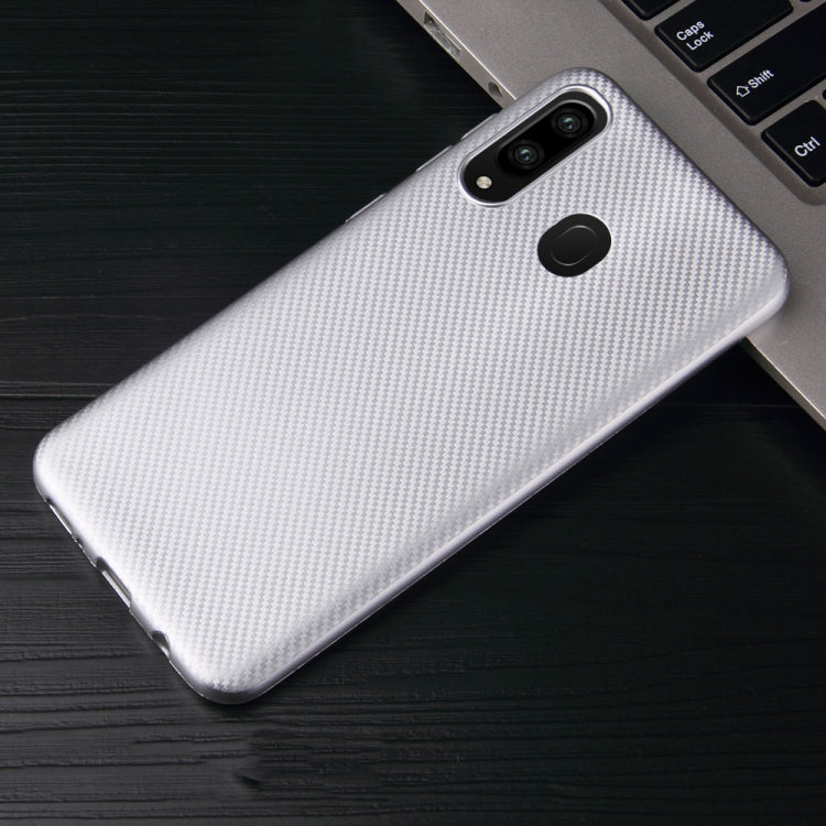 For Samsung Galaxy A30 Carbon Fiber Texture Shockproof TPU Protective Case