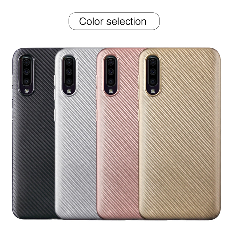 For Samsung Galaxy A50 Carbon Fiber Texture Shockproof TPU Protective Case