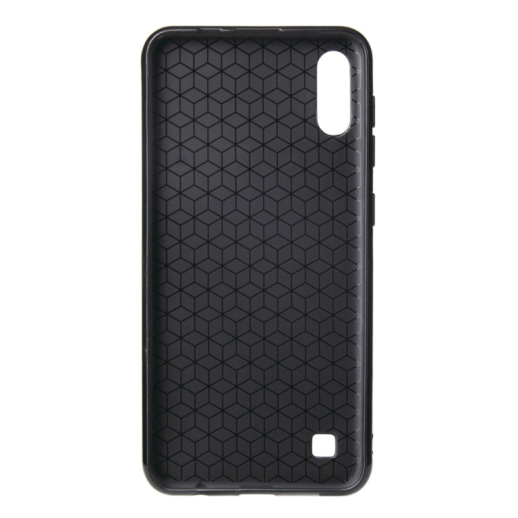 For Samsung Galaxy M10 Carbon Fiber Texture Shockproof TPU Protective Case