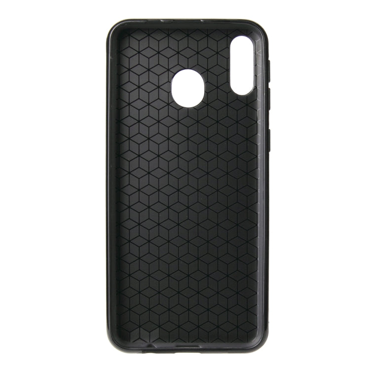 For Samsung Galaxy M20 Carbon Fiber Texture Shockproof TPU Protective Case