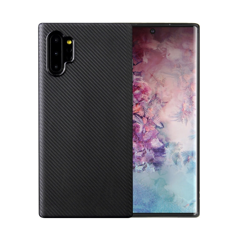 For Samsung Galaxy Note 10+ Carbon Fiber Texture Shockproof TPU Protective Case