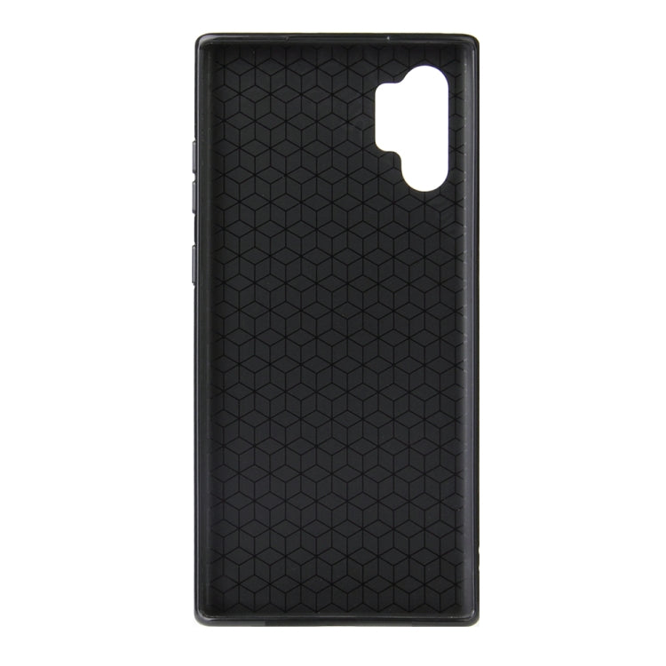 For Samsung Galaxy Note 10+ Carbon Fiber Texture Shockproof TPU Protective Case