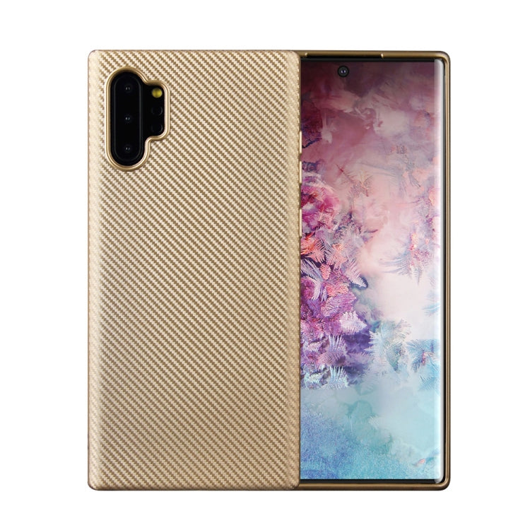 For Samsung Galaxy Note 10+ Carbon Fiber Texture Shockproof TPU Protective Case