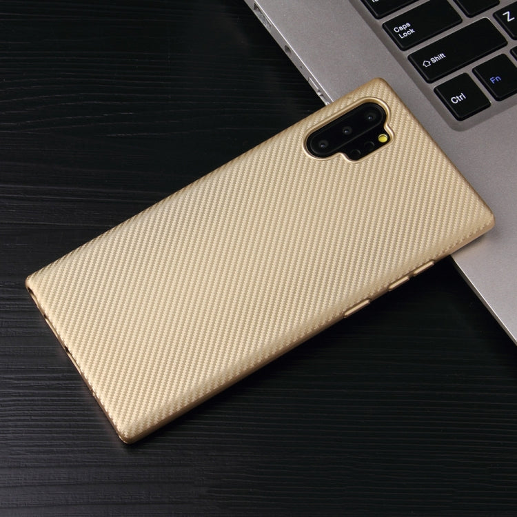 For Samsung Galaxy Note 10+ Carbon Fiber Texture Shockproof TPU Protective Case