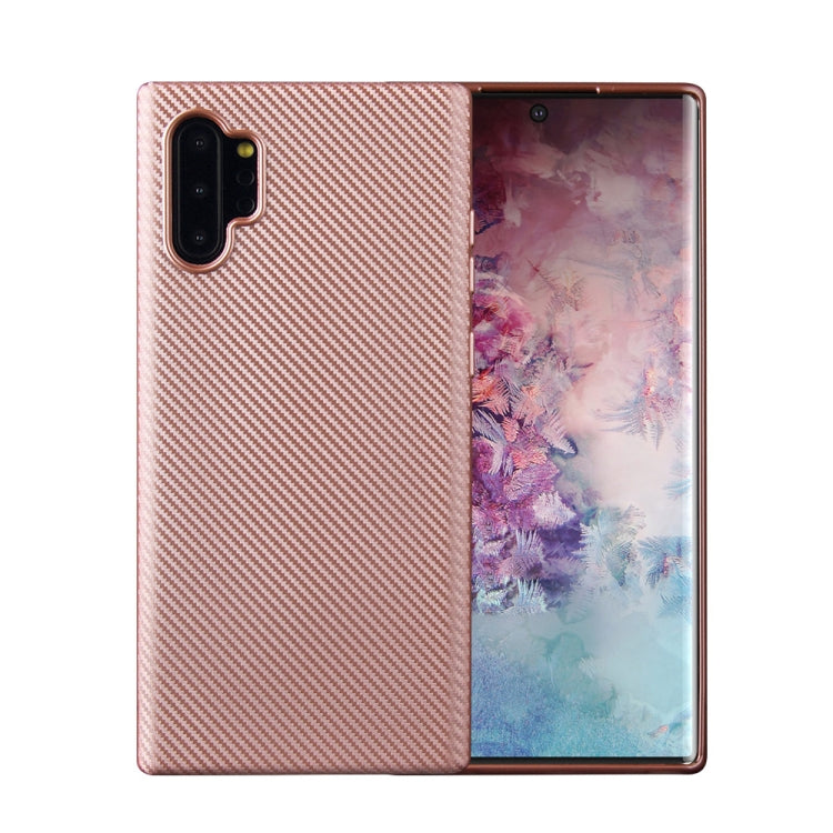 For Samsung Galaxy Note 10+ Carbon Fiber Texture Shockproof TPU Protective Case
