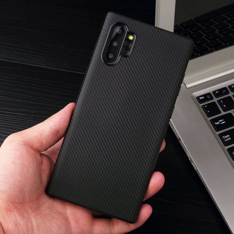 For Samsung Galaxy Note 10+ Carbon Fiber Texture Shockproof TPU Protective Case