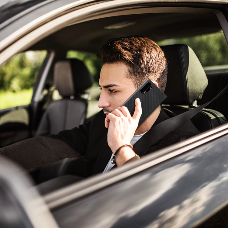 For Samsung Galaxy Note 10+ Carbon Fiber Texture Shockproof TPU Protective Case