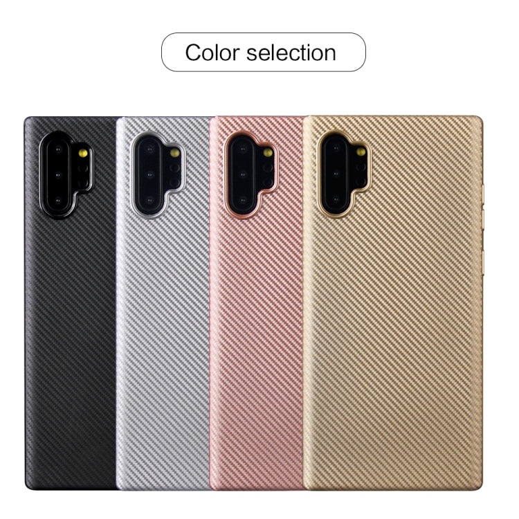 For Samsung Galaxy Note 10+ Carbon Fiber Texture Shockproof TPU Protective Case