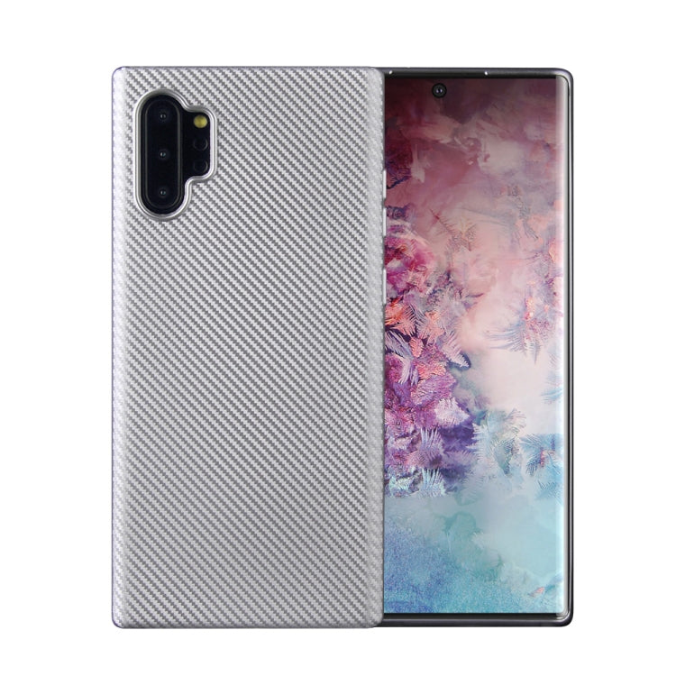 For Samsung Galaxy Note 10+ Carbon Fiber Texture Shockproof TPU Protective Case