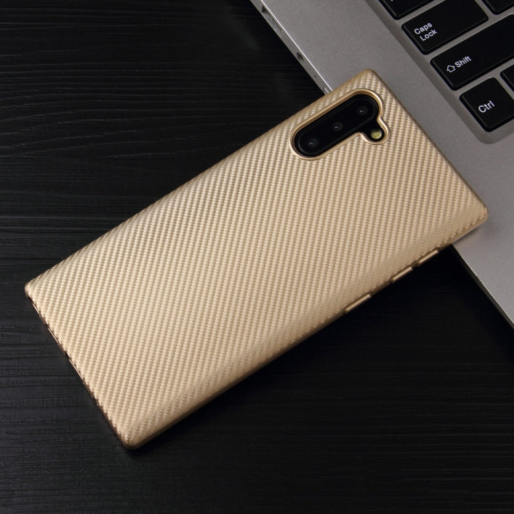 For Samsung Galaxy Note 10 Carbon Fiber Texture Shockproof TPU Protective Case