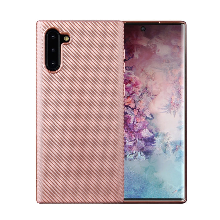 For Samsung Galaxy Note 10 Carbon Fiber Texture Shockproof TPU Protective Case