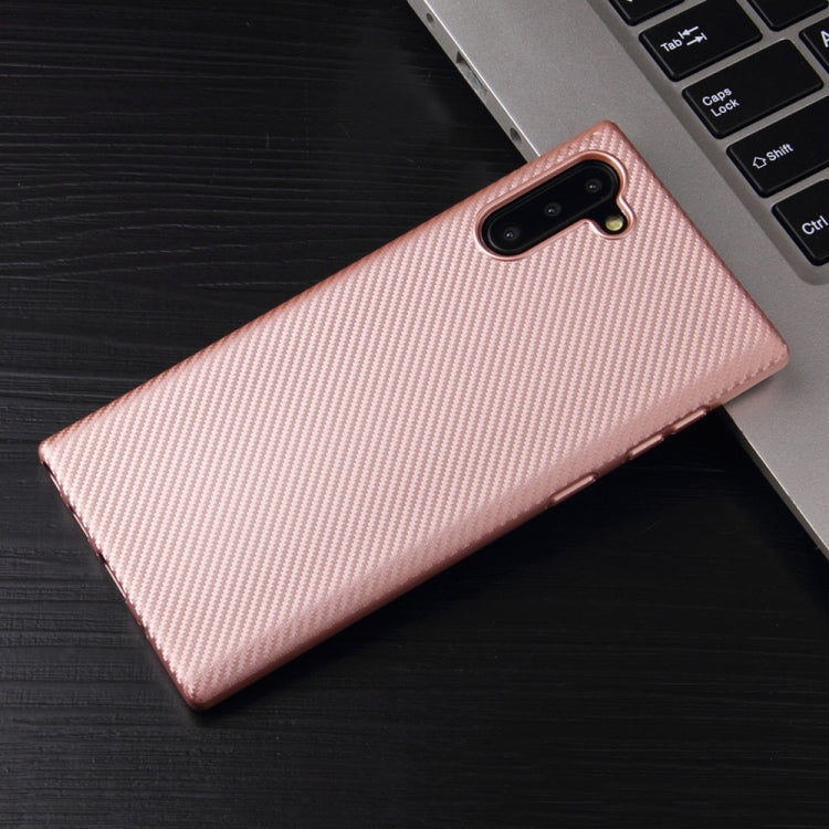 For Samsung Galaxy Note 10 Carbon Fiber Texture Shockproof TPU Protective Case