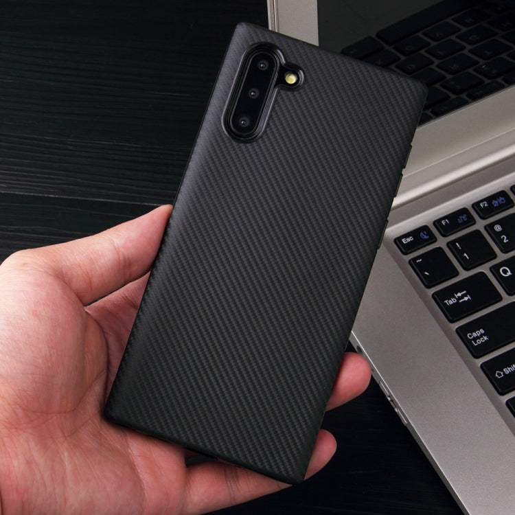 For Samsung Galaxy Note 10 Carbon Fiber Texture Shockproof TPU Protective Case