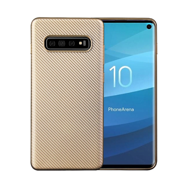For Samsung Galaxy S10 Lite Carbon Fiber Texture Shockproof TPU Protective Case