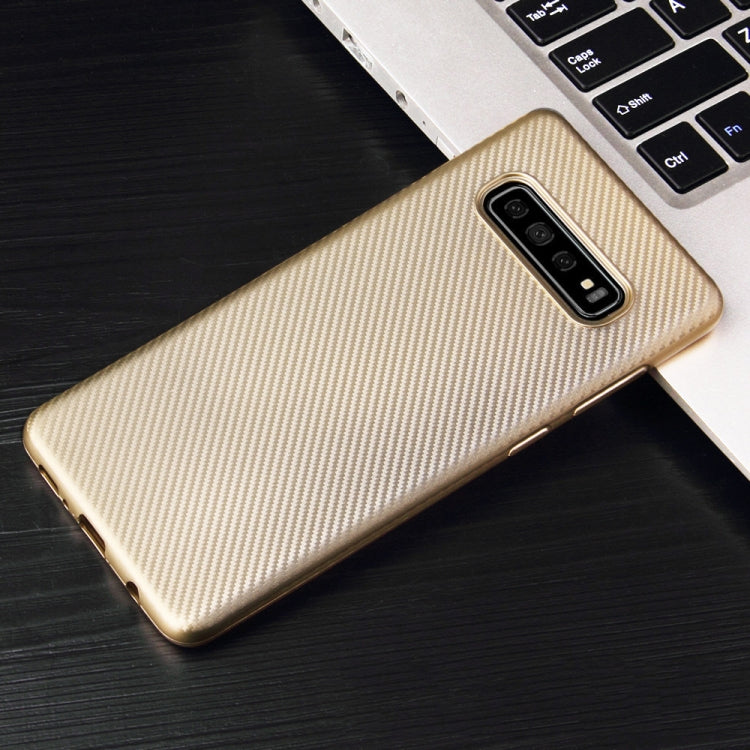 For Samsung Galaxy S10 Lite Carbon Fiber Texture Shockproof TPU Protective Case