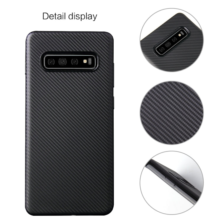 For Samsung Galaxy S10 Lite Carbon Fiber Texture Shockproof TPU Protective Case