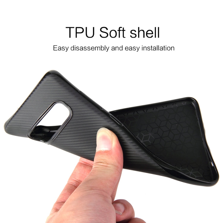 For Samsung Galaxy S10 Carbon Fiber Texture Shockproof TPU Protective Case