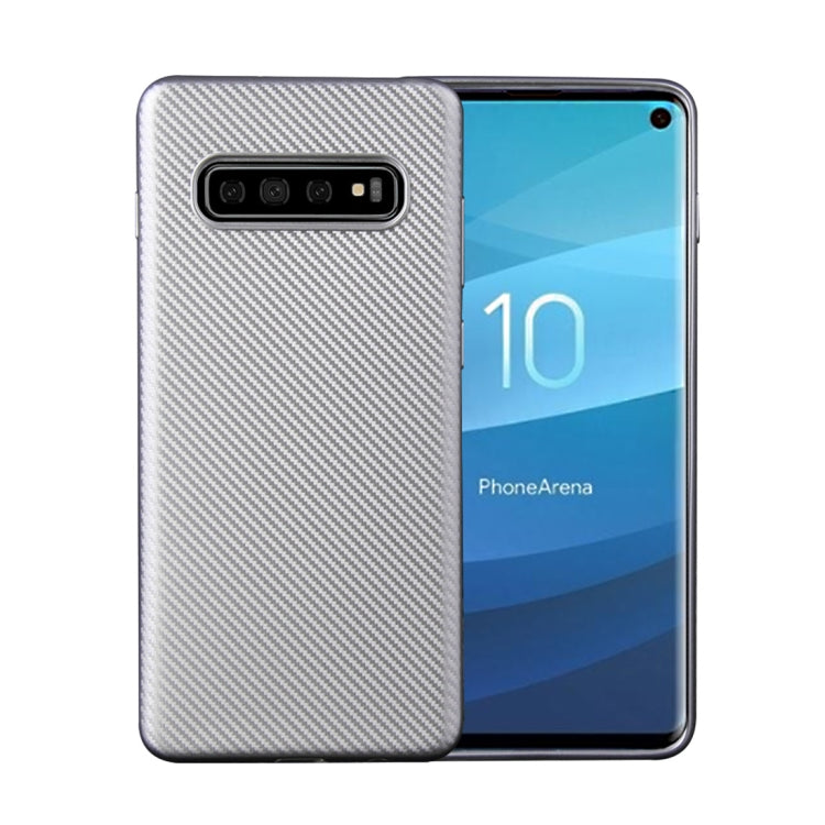 For Samsung Galaxy S10 Carbon Fiber Texture Shockproof TPU Protective Case