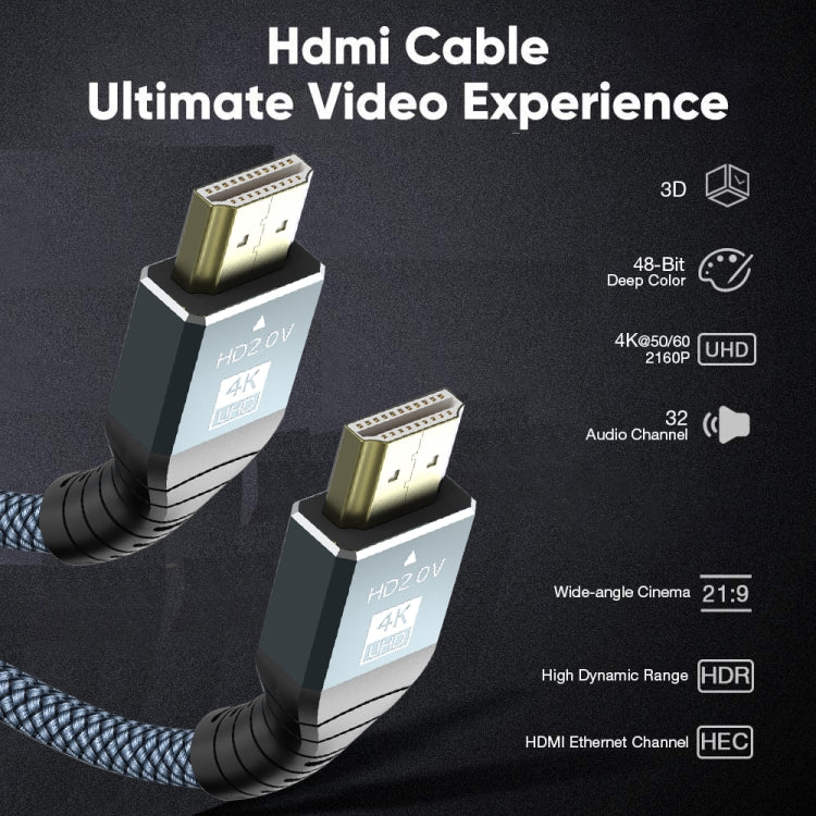1m HDMI 2.0 Version 4K 60Hz HD Cable(Grey)